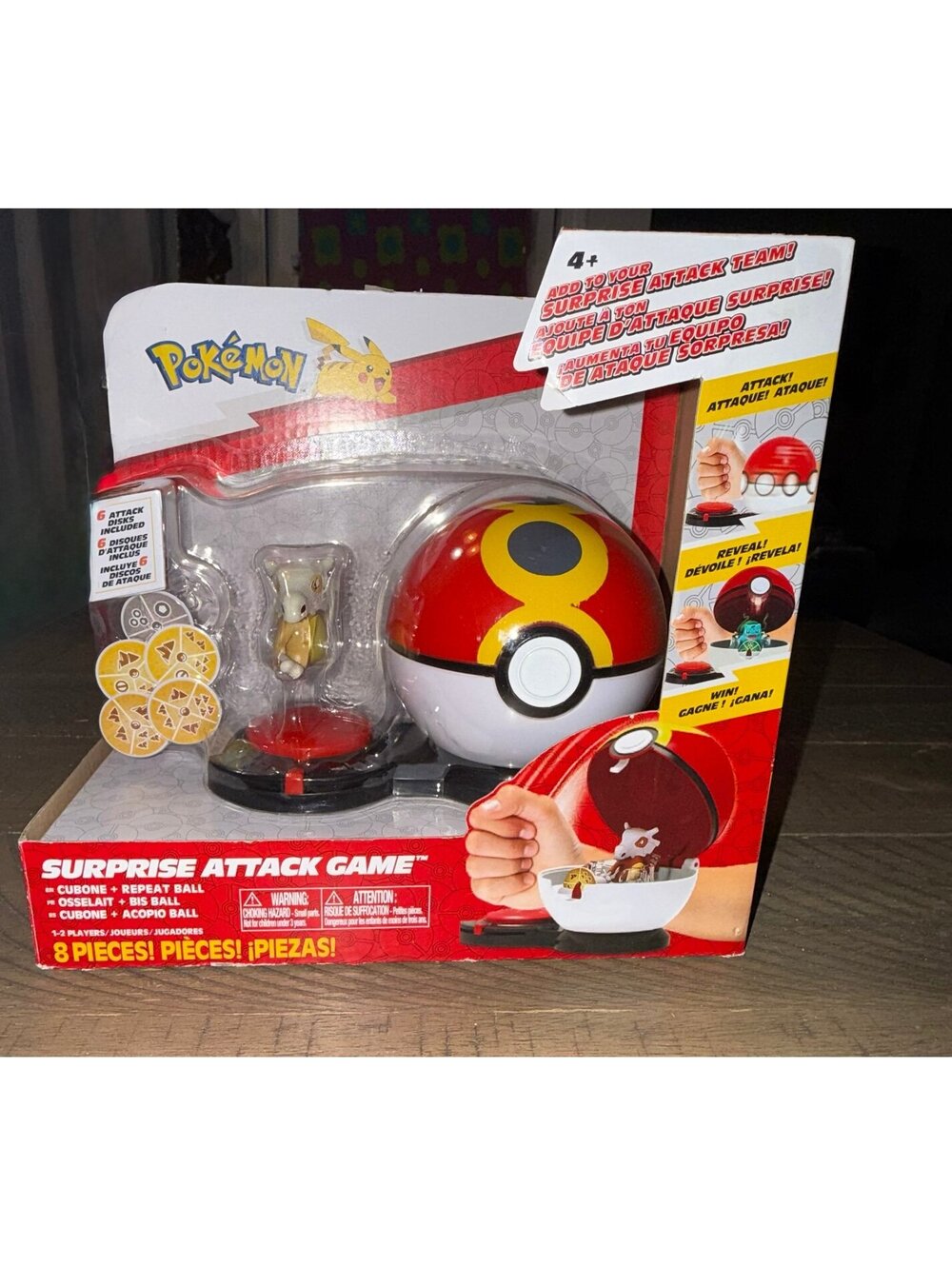 Pokemon Surprise Attack Game Cubone Repeat Ball Playset